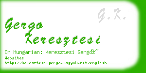 gergo keresztesi business card